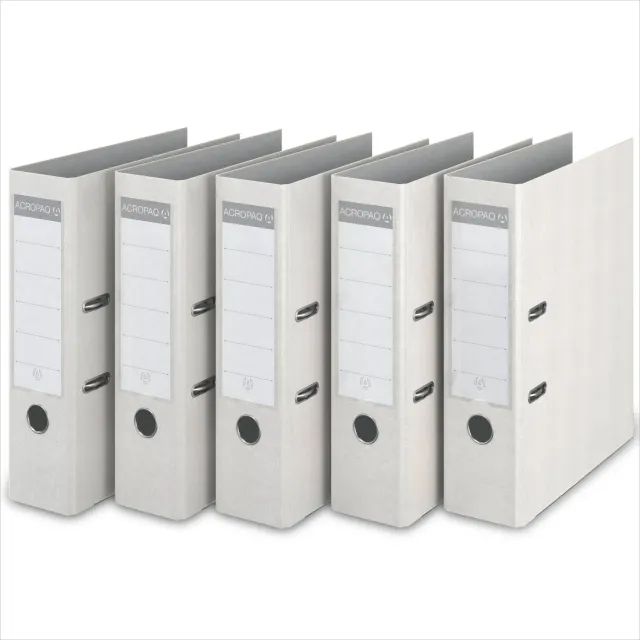 ACROPAQ Raccoglitore A4 2 anelli 5 pezzi bianco 75mm
