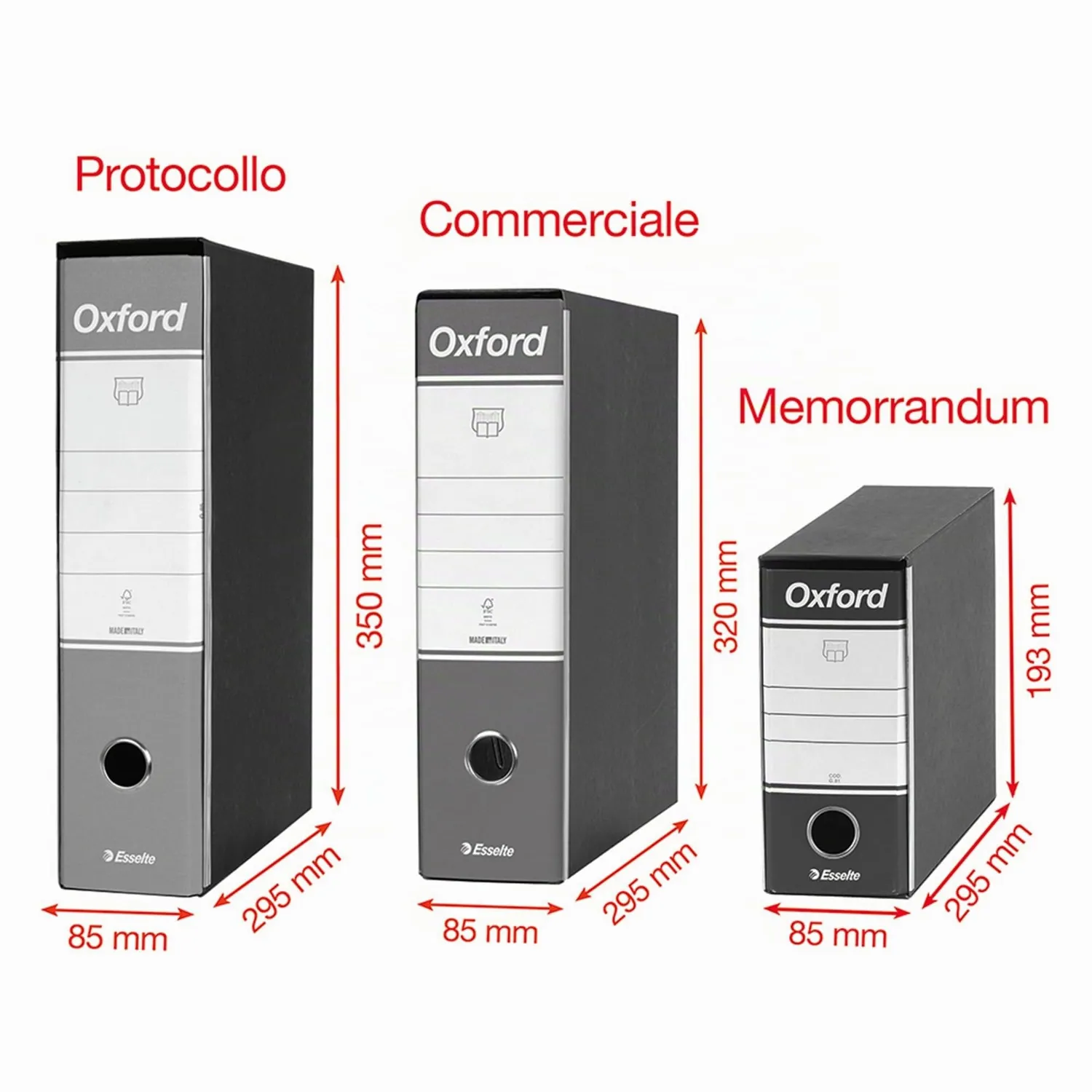 Oxford G81 390781180 registratore memorandum leva verde 8 cm
