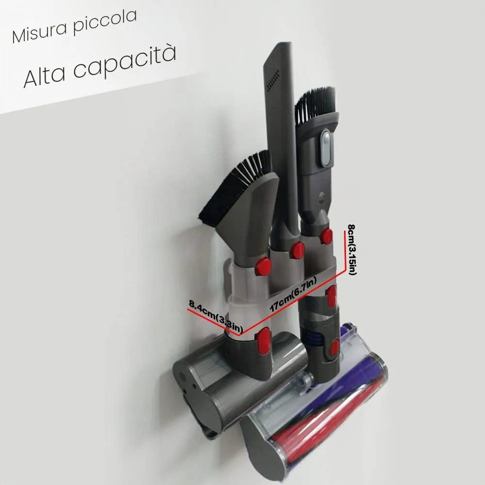 ABClife supporto parete aspirapolvere Dyson V7 V8 V10 grigio accessori