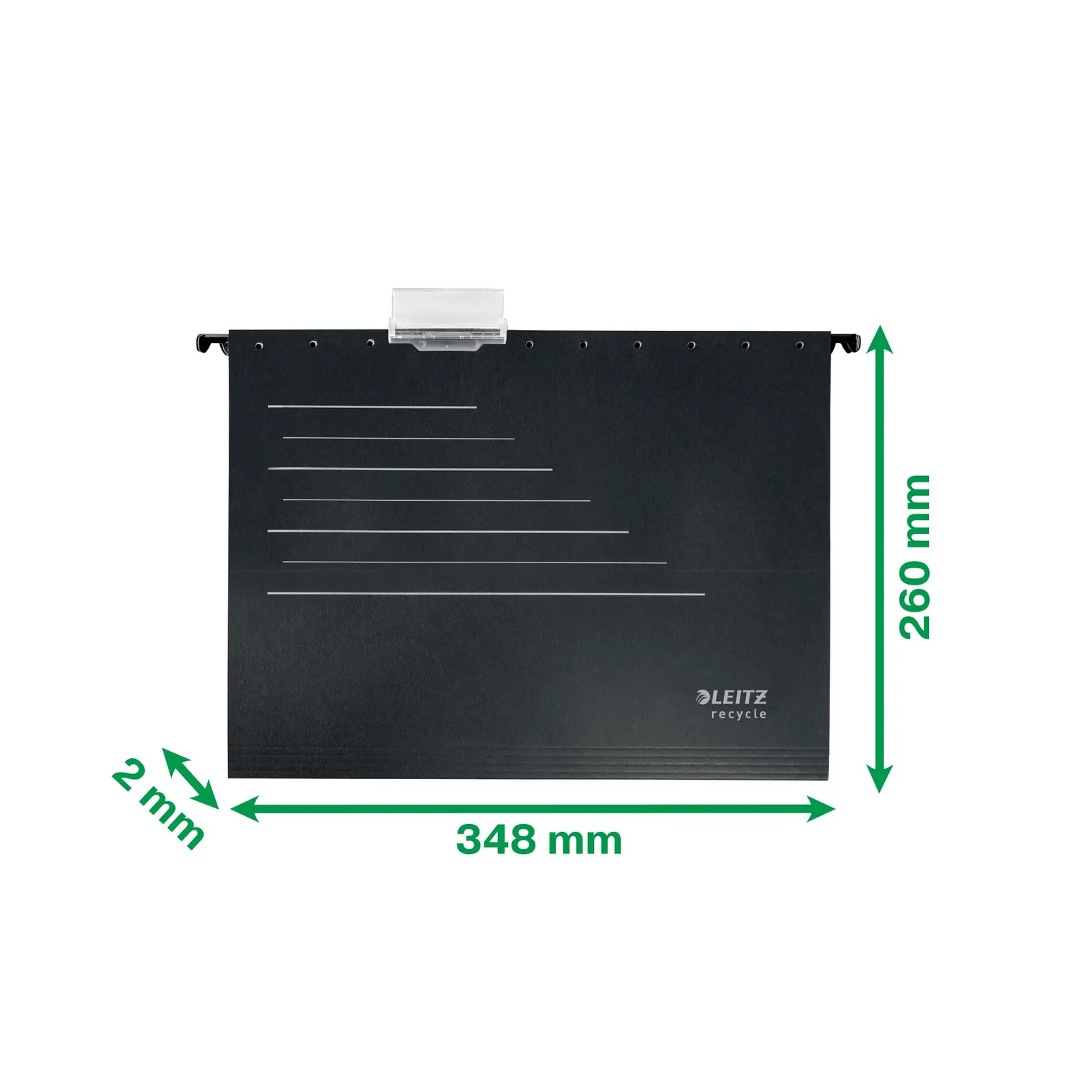 Leitz Recycle Alpha Cartella Sospesa A4 nera riciclabile singola