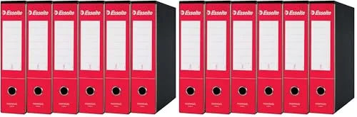 Esselte Essentials G75 Registratore Protocollo 8 cm Rosso 6 pz