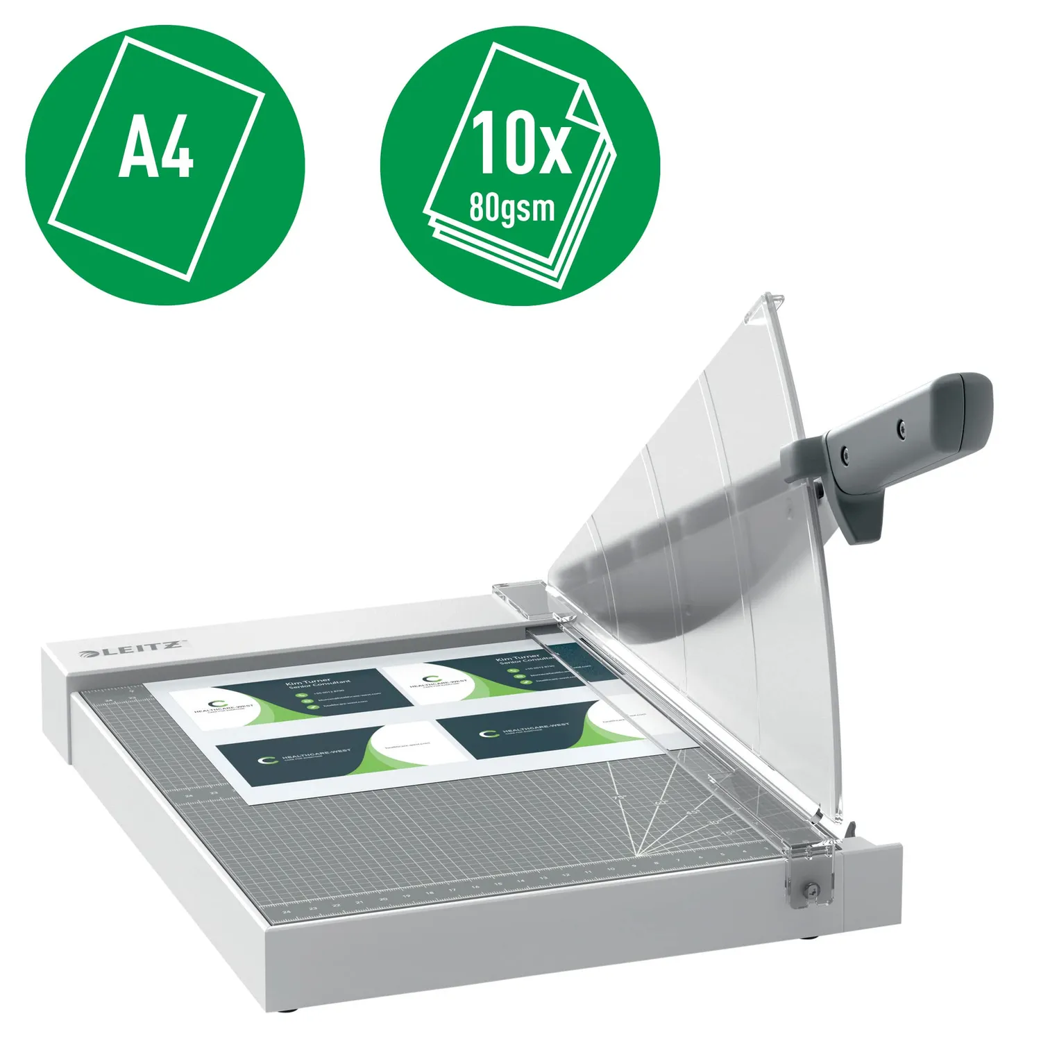 Leitz Ergo WOW Precision taglierina A4 10 fogli 305mm EdgeGlow
