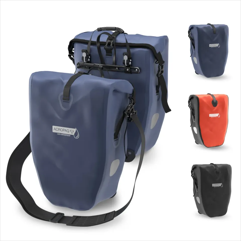 ACROPAQ Borsa Bici 25L Impermeabile Blu Scuro Singola