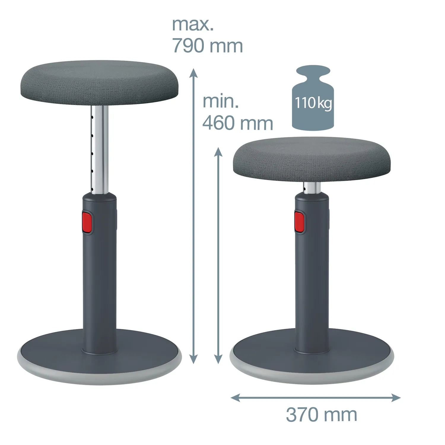 Leitz Ergo Cosy Active Sit Stand sgabello grigio 46-79 cm