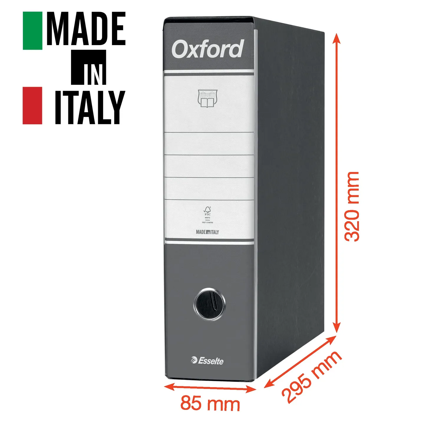 Oxford G83 390783090 registratore commerciale giallo 8 cm