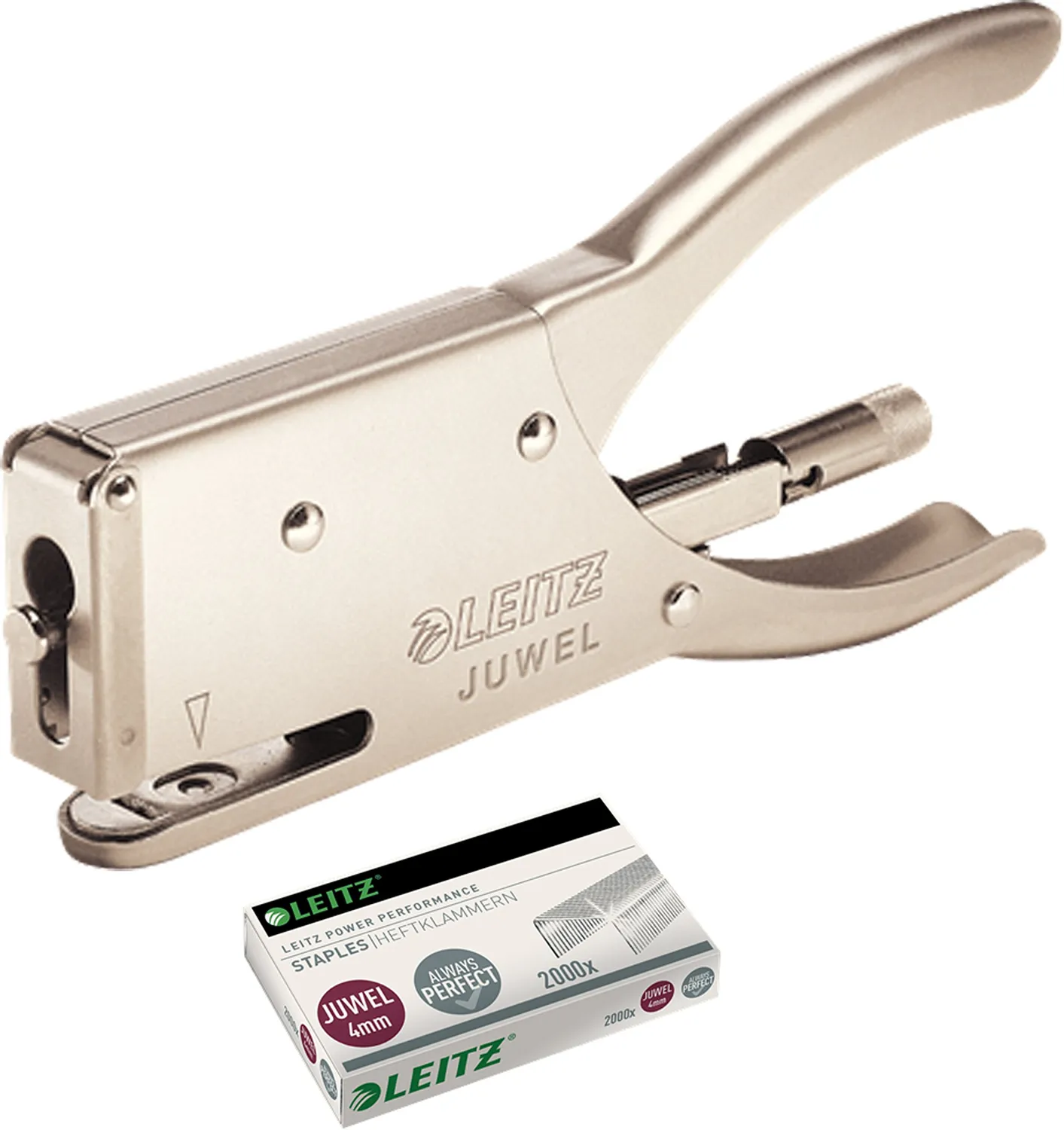 Leitz Ergo WOW cucitrice a pinza Juwel 12 fogli cromo