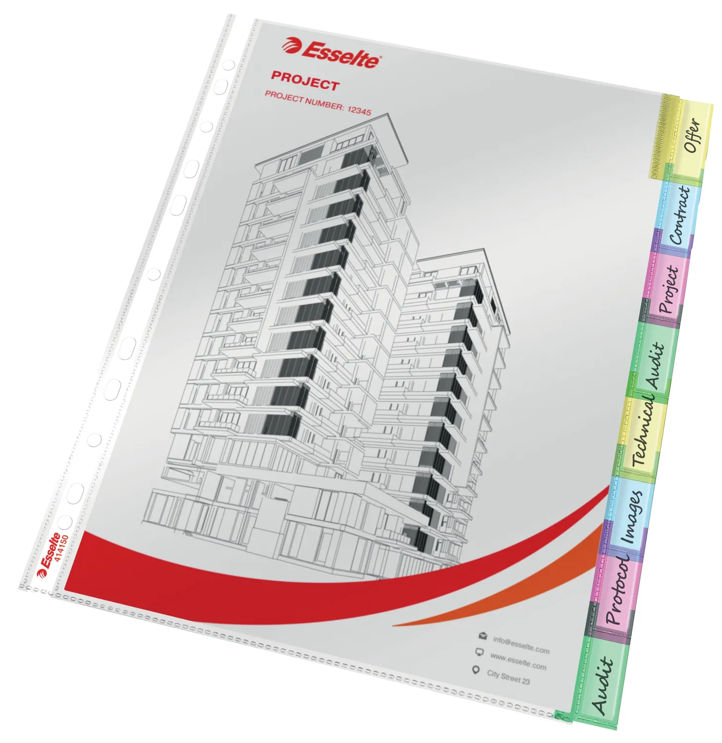 Esselte 414170 buste trasparenti A4 12 buste