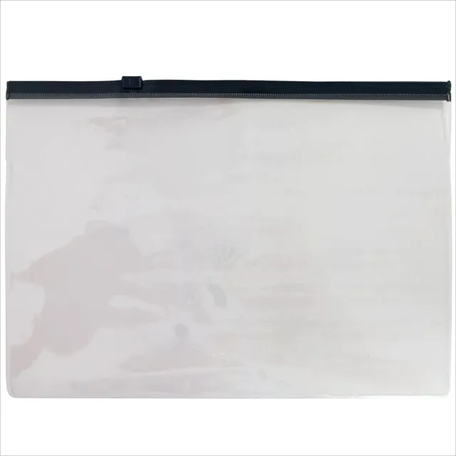 Acropaq Buste con Zip A5 PVC 0,2 mm Nere 5 Pezzi con Inserti