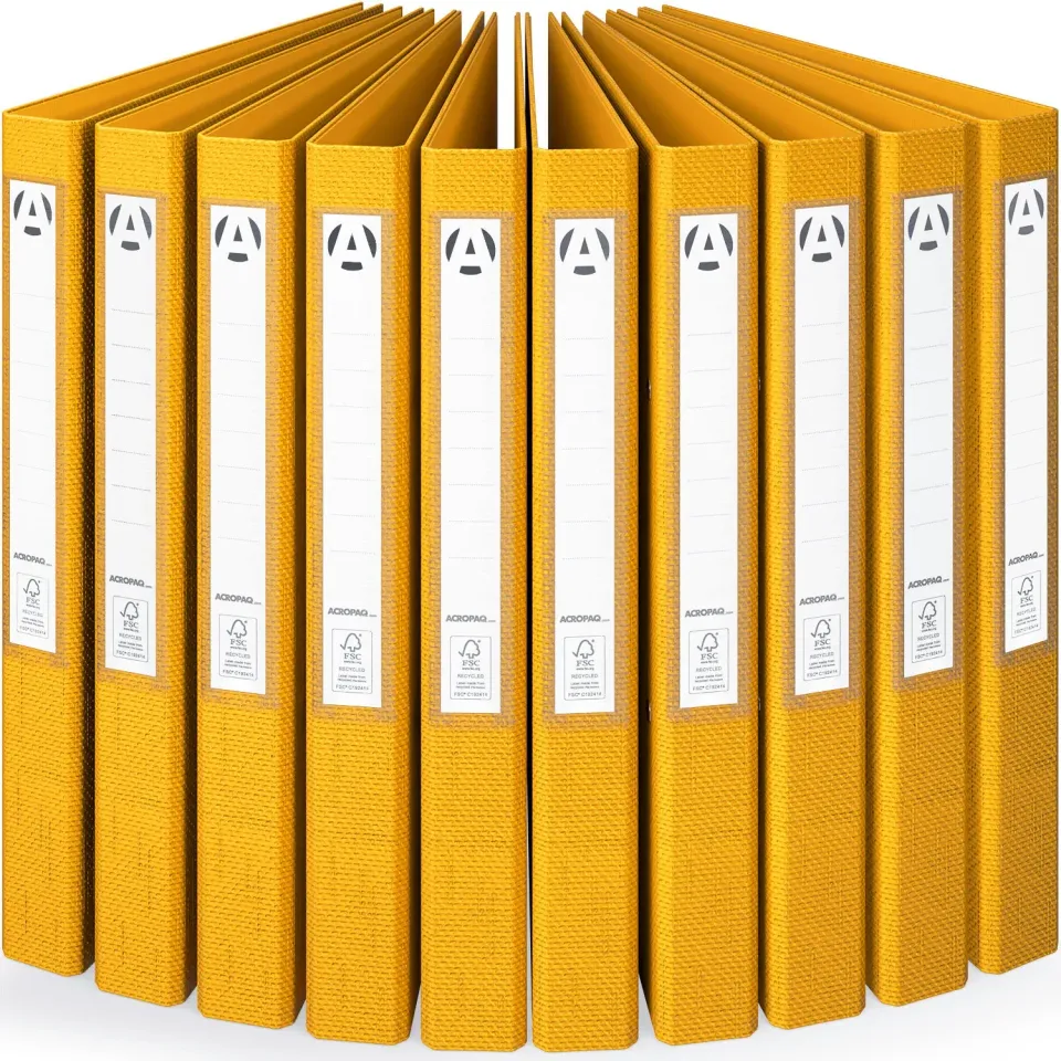 ACROPAQ Raccoglitori ad anelli A4 42 mm 10 pezzi gialli FSC