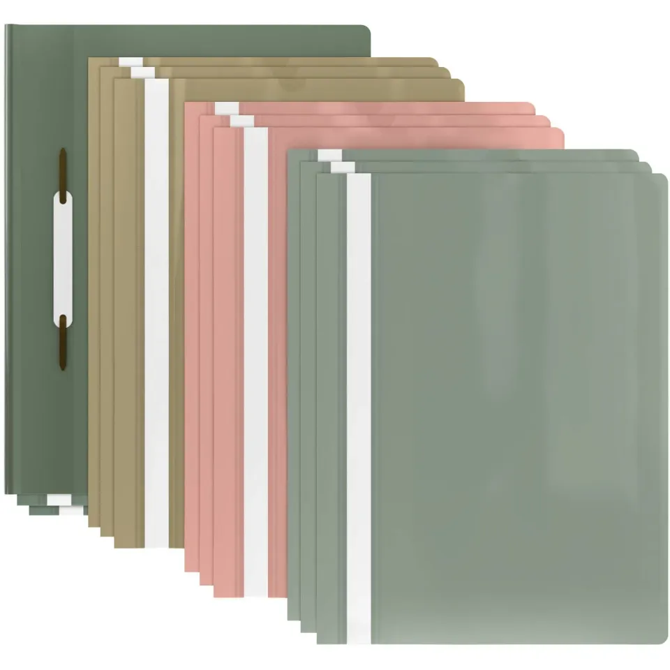 ACROPAQ Cartelline A4 Pastello 12 Pezzi 4 Colori