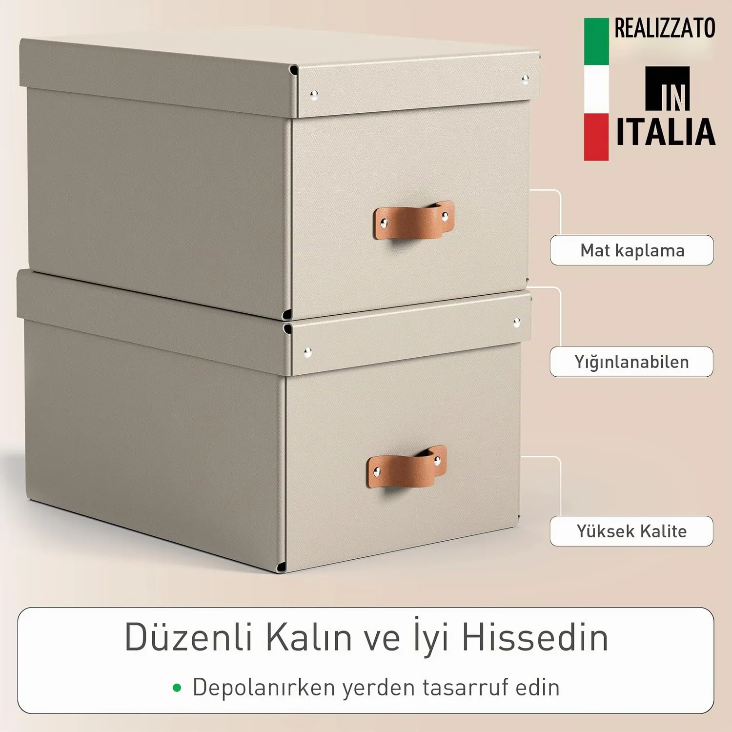 Leitz Puro Scatole Medie Portaoggetti Tortora 2 Pezzi 17 L