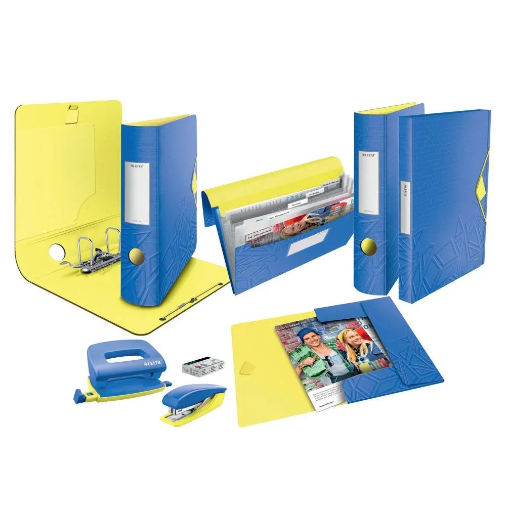 Leitz Ergo WOW Urban Chic Raccoglitore Leva A4 Blu 65 mm