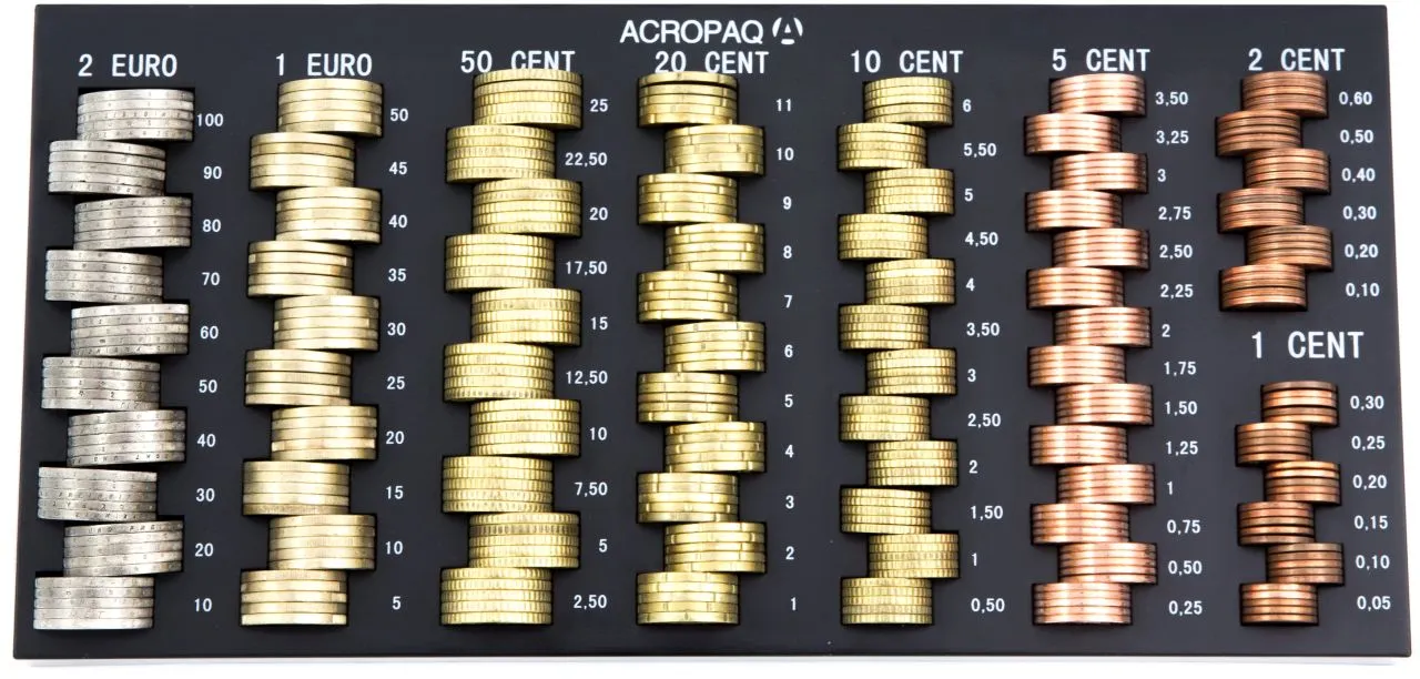 ACROPAQ ACCT1 Vassoio Contamonete 8 Scomparti Nero
