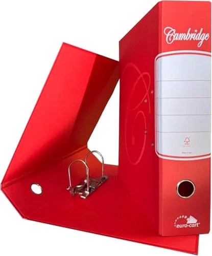 Euro Cart Registratore Protocollo 285x343 Raccoglitore Rosso Dorso 8cm