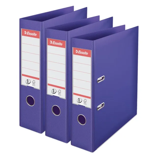 Esselte Vivida 624282 raccoglitore leva A4 viola 75 mm 3 pezzi