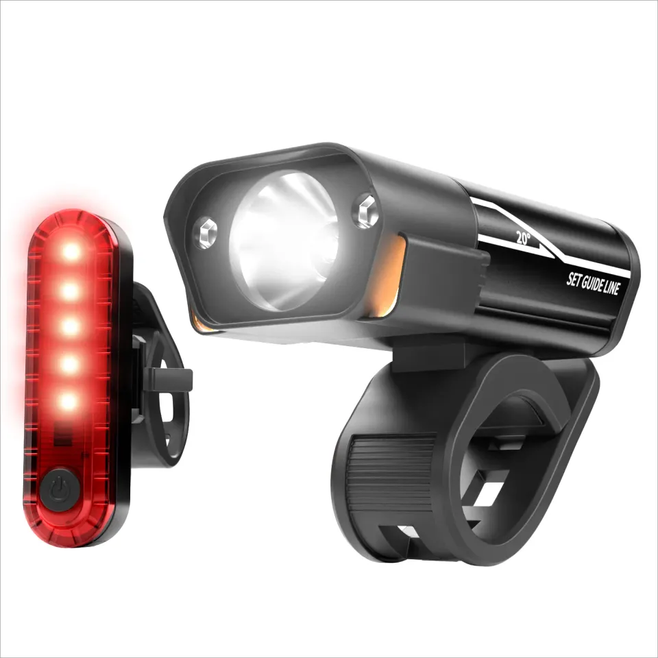 ACROPAQ fanale bici LED 350 lumen USB alluminio