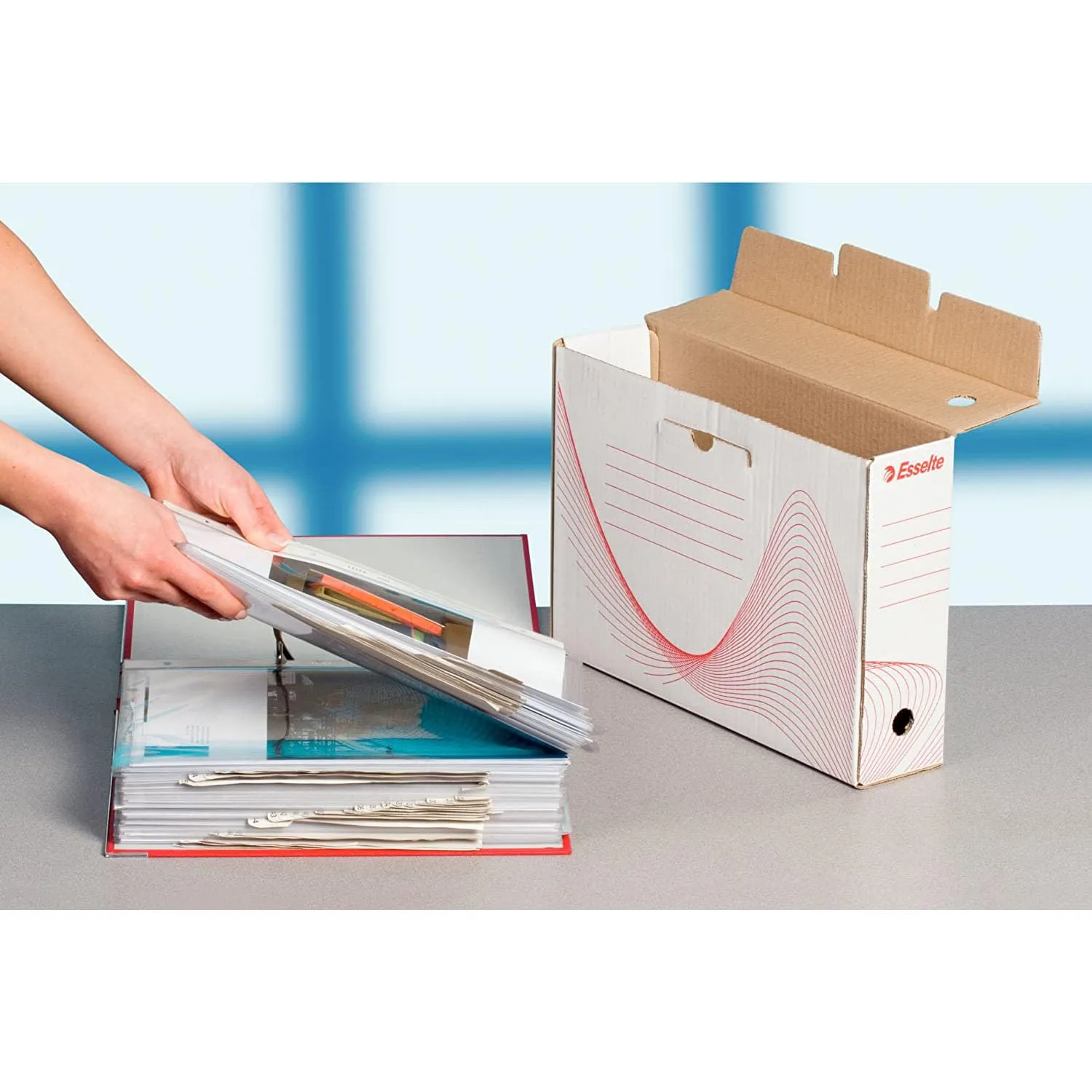 Esselte Boxy 80 128003 scatola archivio A4 8 cm bianco 10 pezzi
