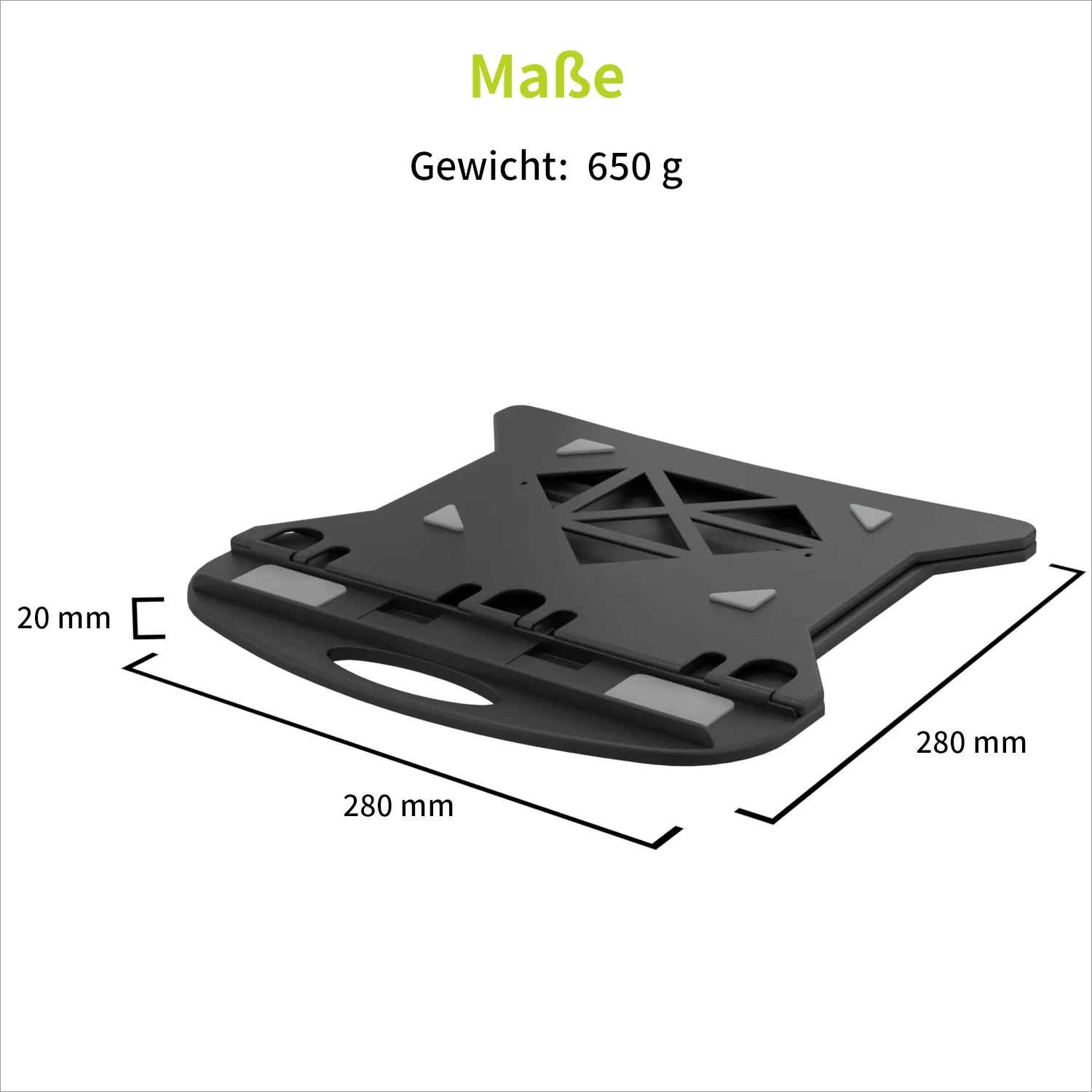 Acropaq Supporto Laptop 11-17 Pollici Nero Plastica