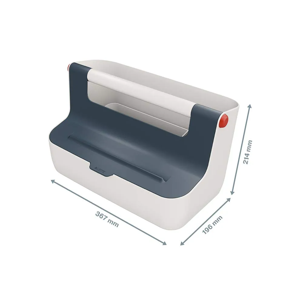 Leitz Cosy cassetta portaoggetti maniglia grigio velluto A4