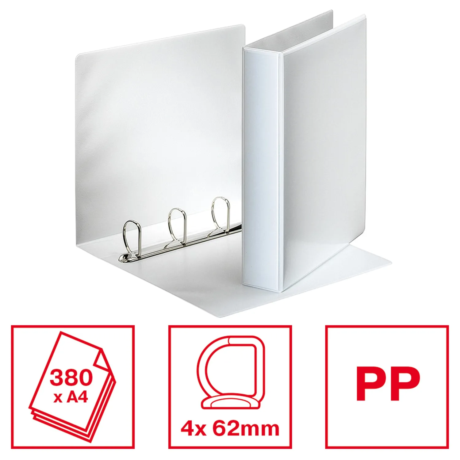 Esselte Essentials 49704 raccoglitore A4 dorso 6 cm bianco