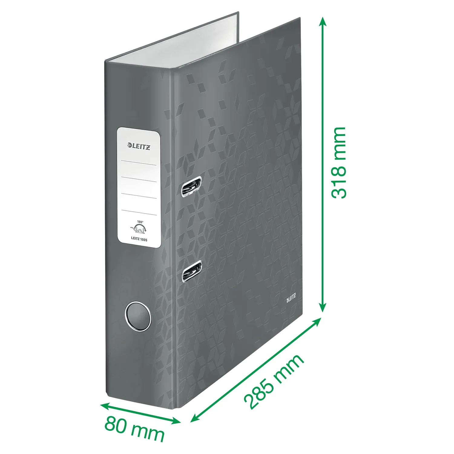 Leitz WOW 10050001 Registratore Leva 80mm Bianco A4