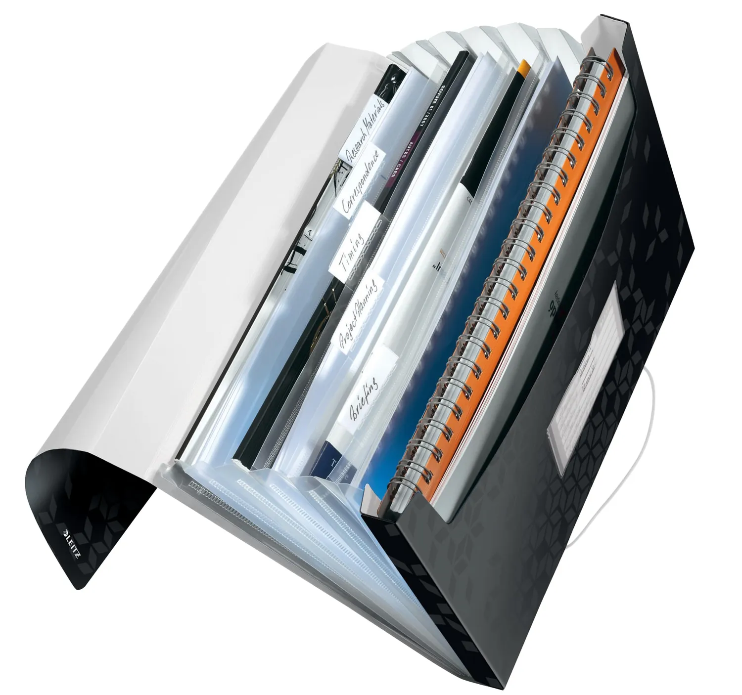 Leitz WOW Cartella Soffietto A4 6 Scomparti Blu Ghiaccio