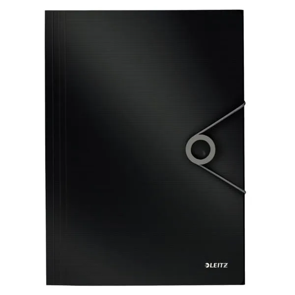 Leitz Solid 45631095 cartellina 3 lembi A4 nera 150 fogli