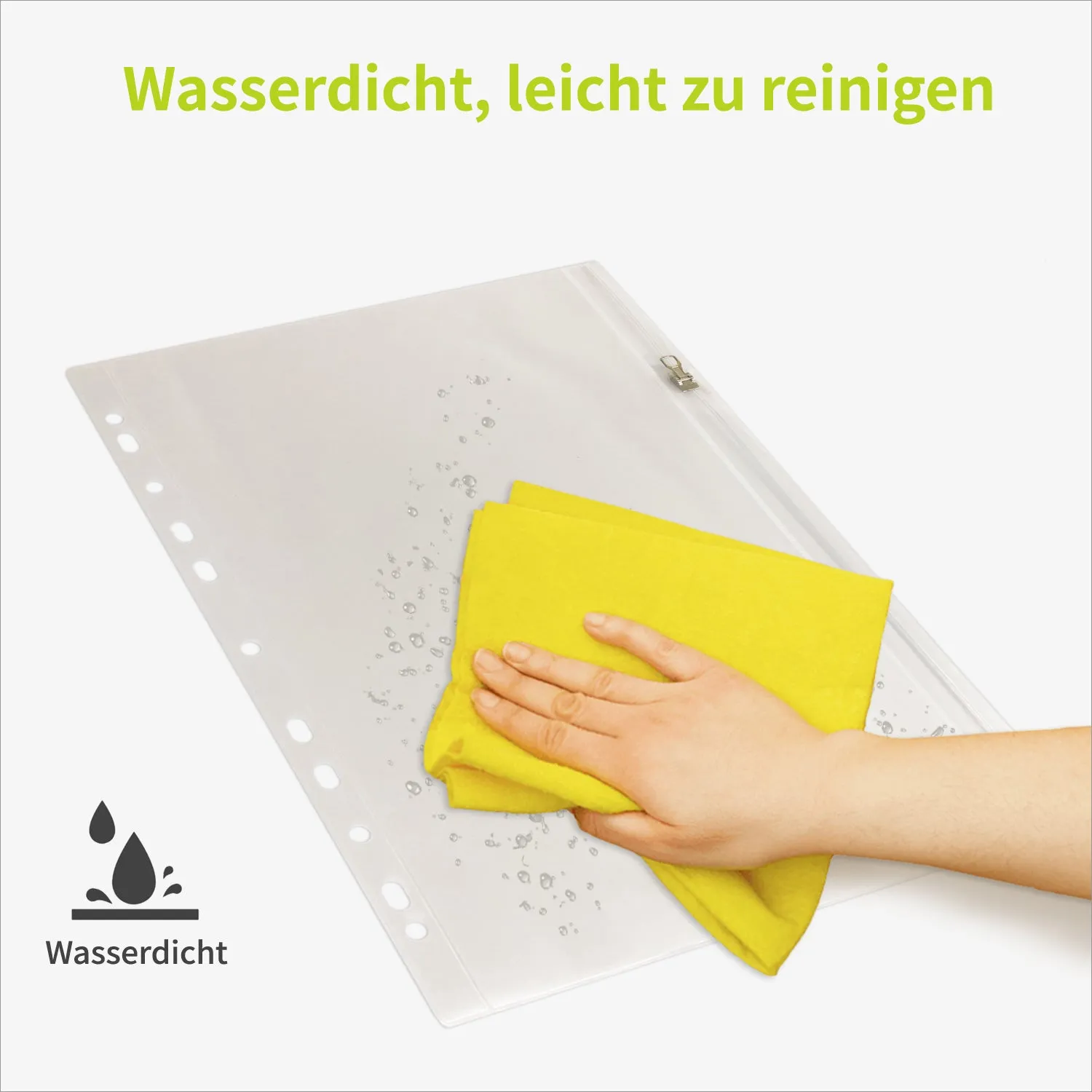 ACROPAQ Buste zip A4 PVC trasparenti 5 pezzi