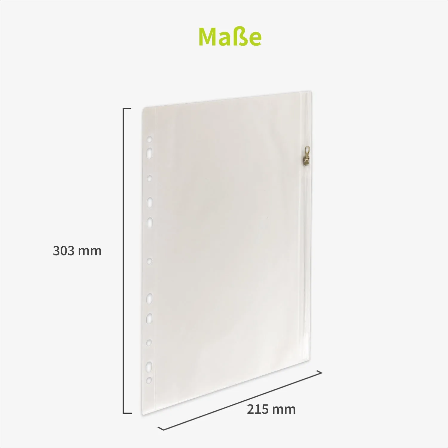 ACROPAQ Buste zip A4 PVC trasparenti 5 pezzi