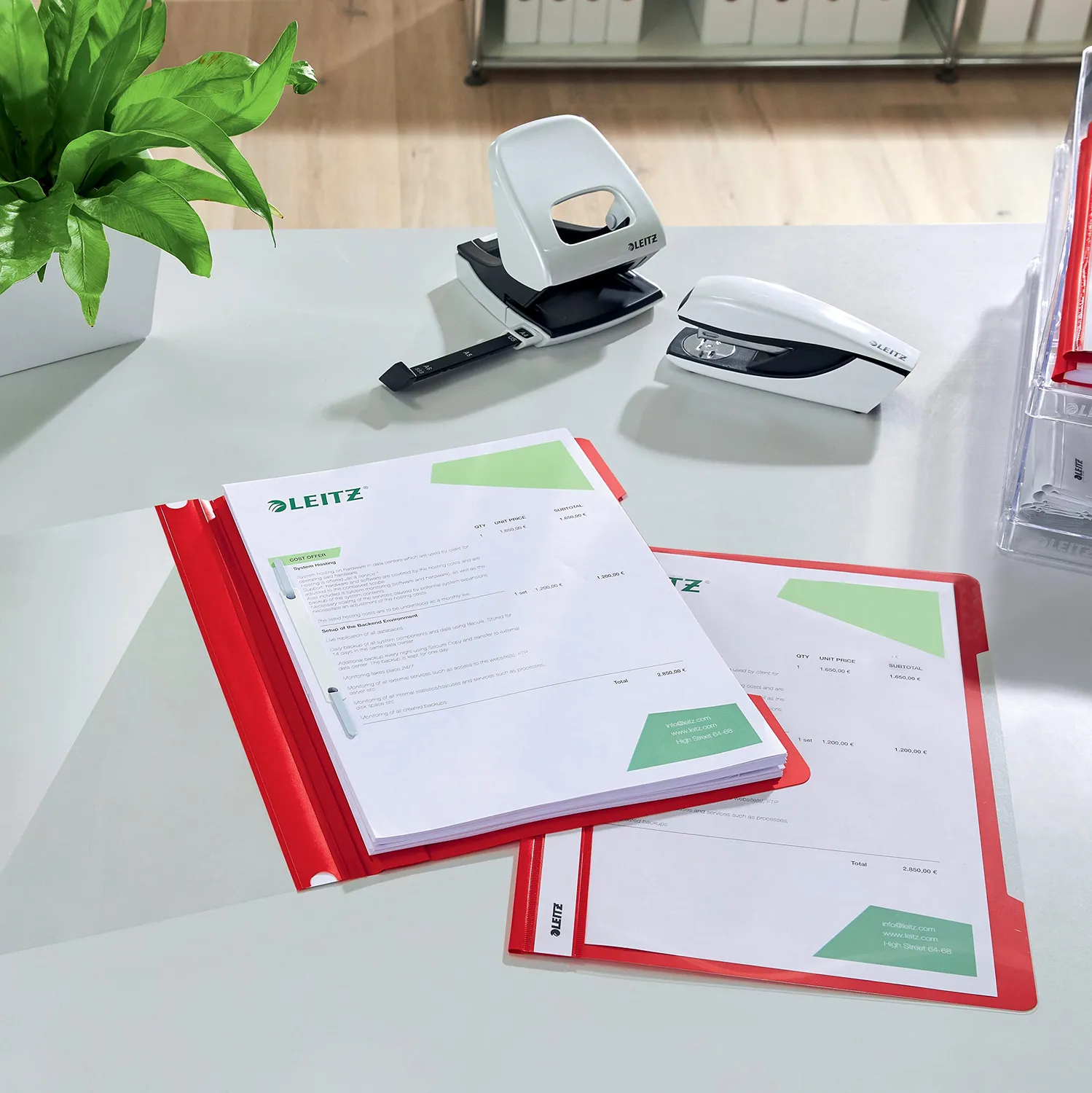 Leitz Ergo WOW 41910025 cartellina A4 rossa 250 fogli