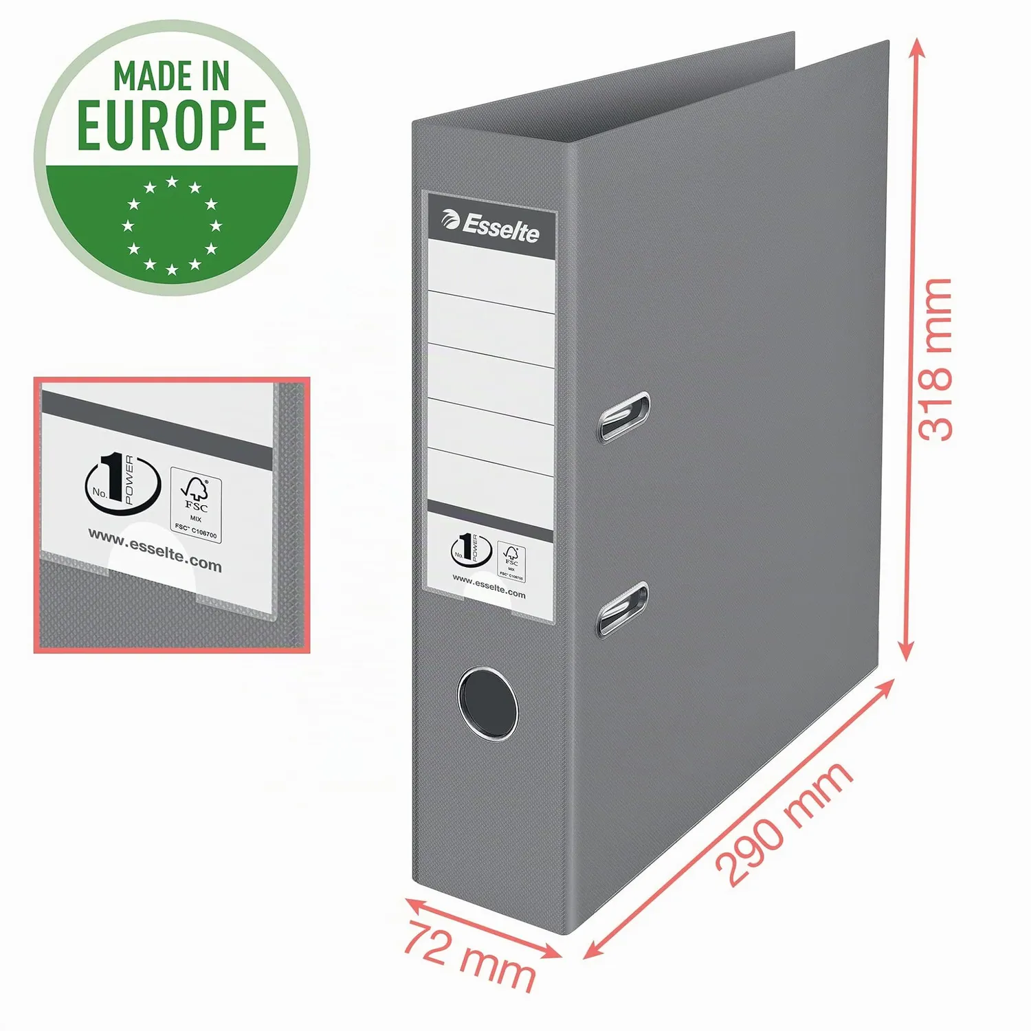 Esselte ColourBreeze No.1 raccoglitore a leva A4 verde dorso 75 mm