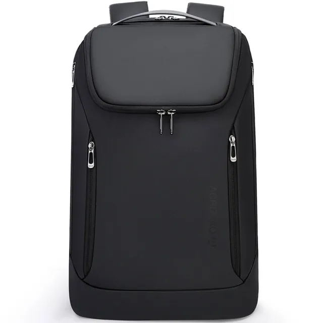ACROPAQ Zaino 15,6 Pollici Porta PC Impermeabile USB Nero