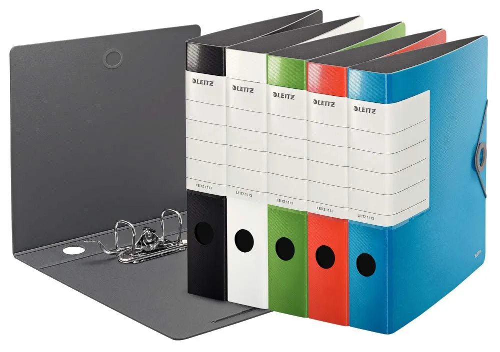 Leitz Ergo WOW 11130095 raccoglitore a leva nero dorso 62 mm