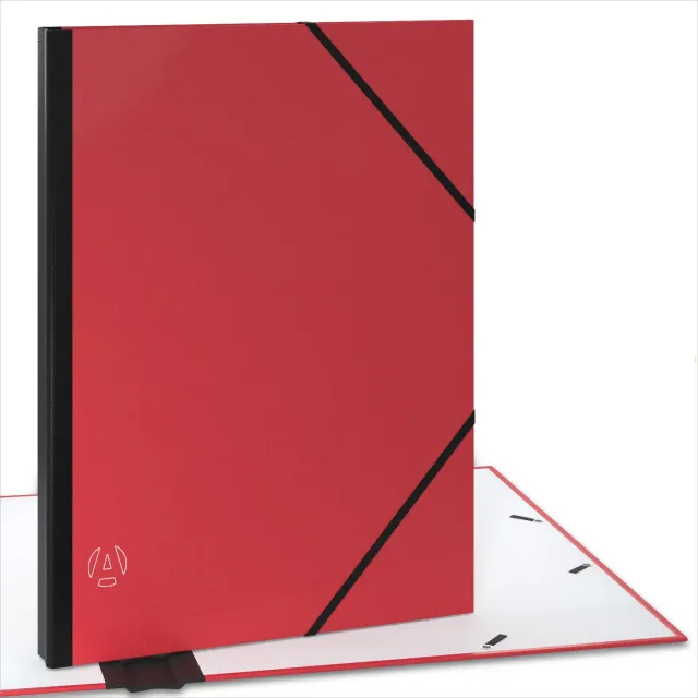 ACROPAQ cartella portadisegni A3 rossa con elastici