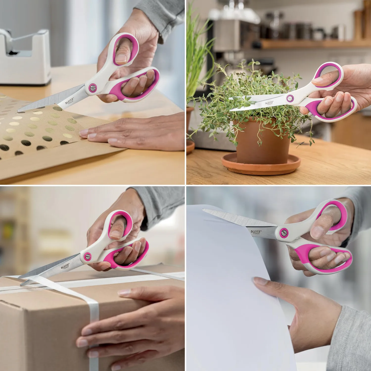 Leitz WOW 53192023 forbici titanio fucsia ambidestre