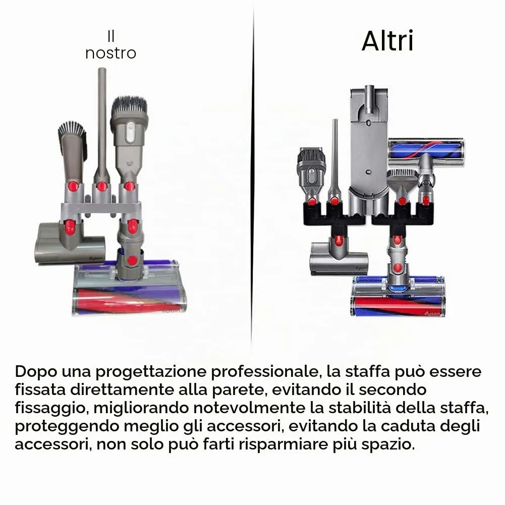 ABClife supporto parete aspirapolvere Dyson V7 V8 V10 grigio accessori