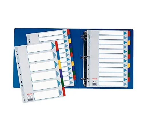 Esselte 20649 divisori traslucidi Maxi 12 tasti A4