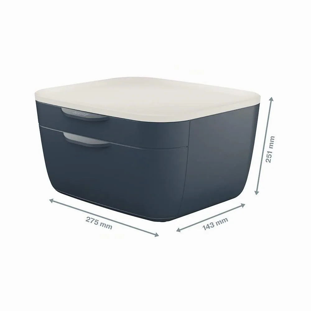 Leitz Cosy 53570089 cassettiera 2 cassetti grigio velluto
