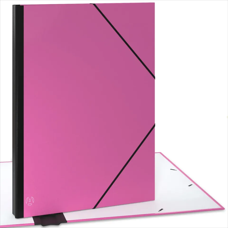 ACROPAQ Cartella portadisegni A2 52x72 cm rosa elastici