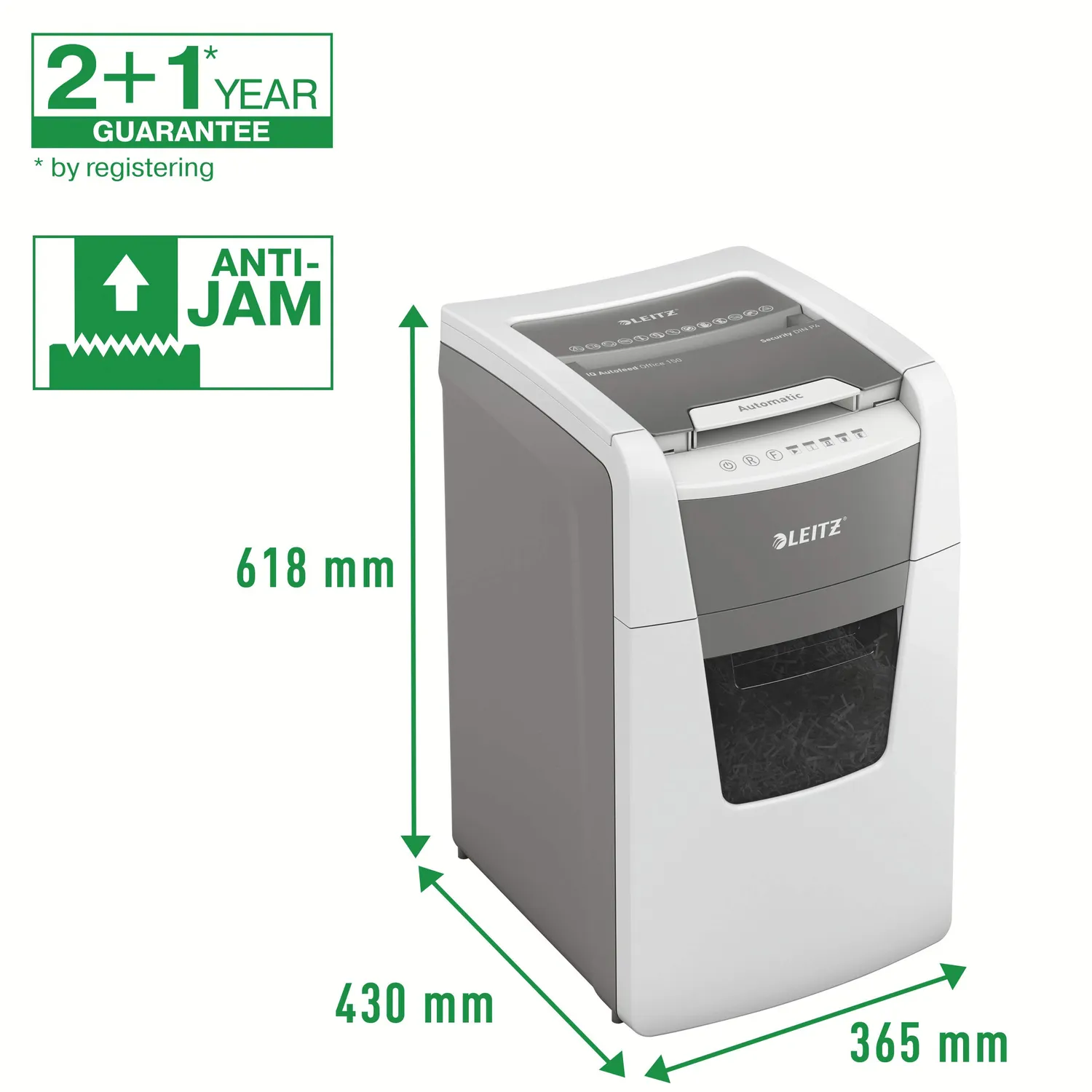 Leitz IQ Autofeed Office 80132000 distruggidocumenti 150 fogli P4