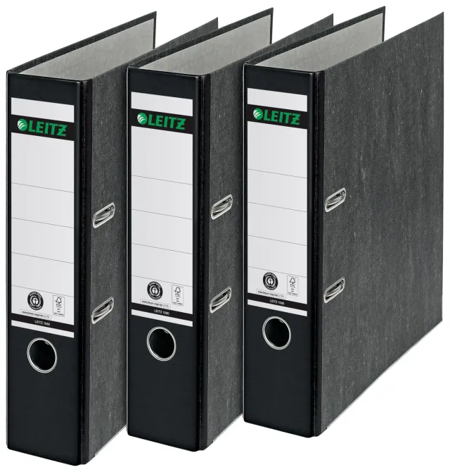 Leitz 180A 310305095 raccoglitore a leva A4 nero 3 pezzi marmorizzato