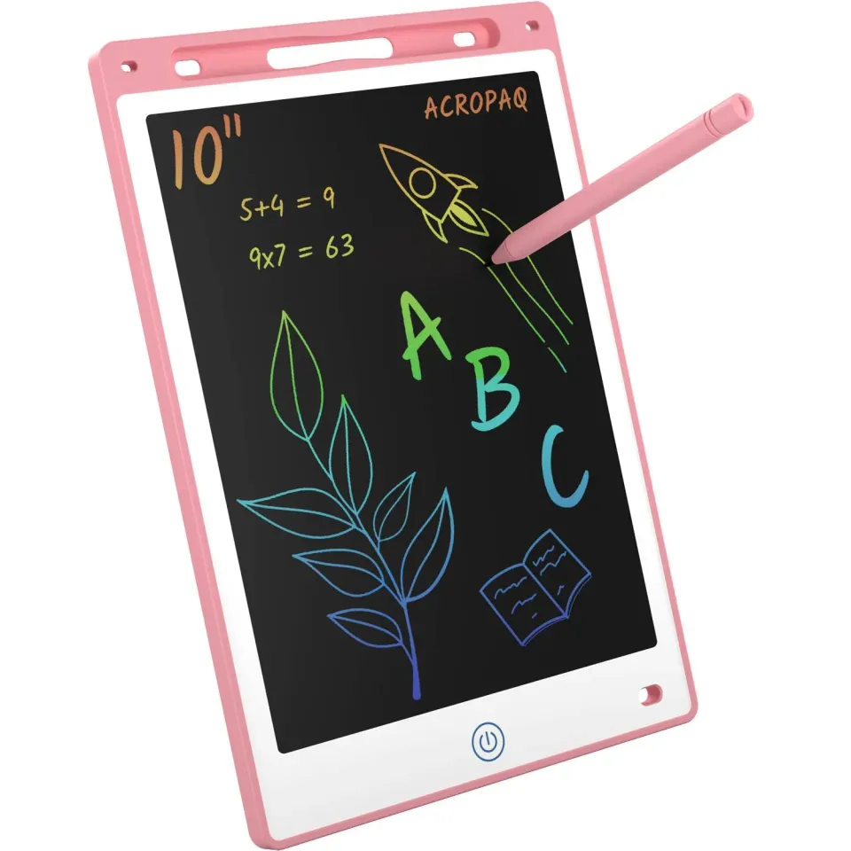 Acropaq Tavoletta Disegno Bambini 10 Pollici Rosa Schermo Colore
