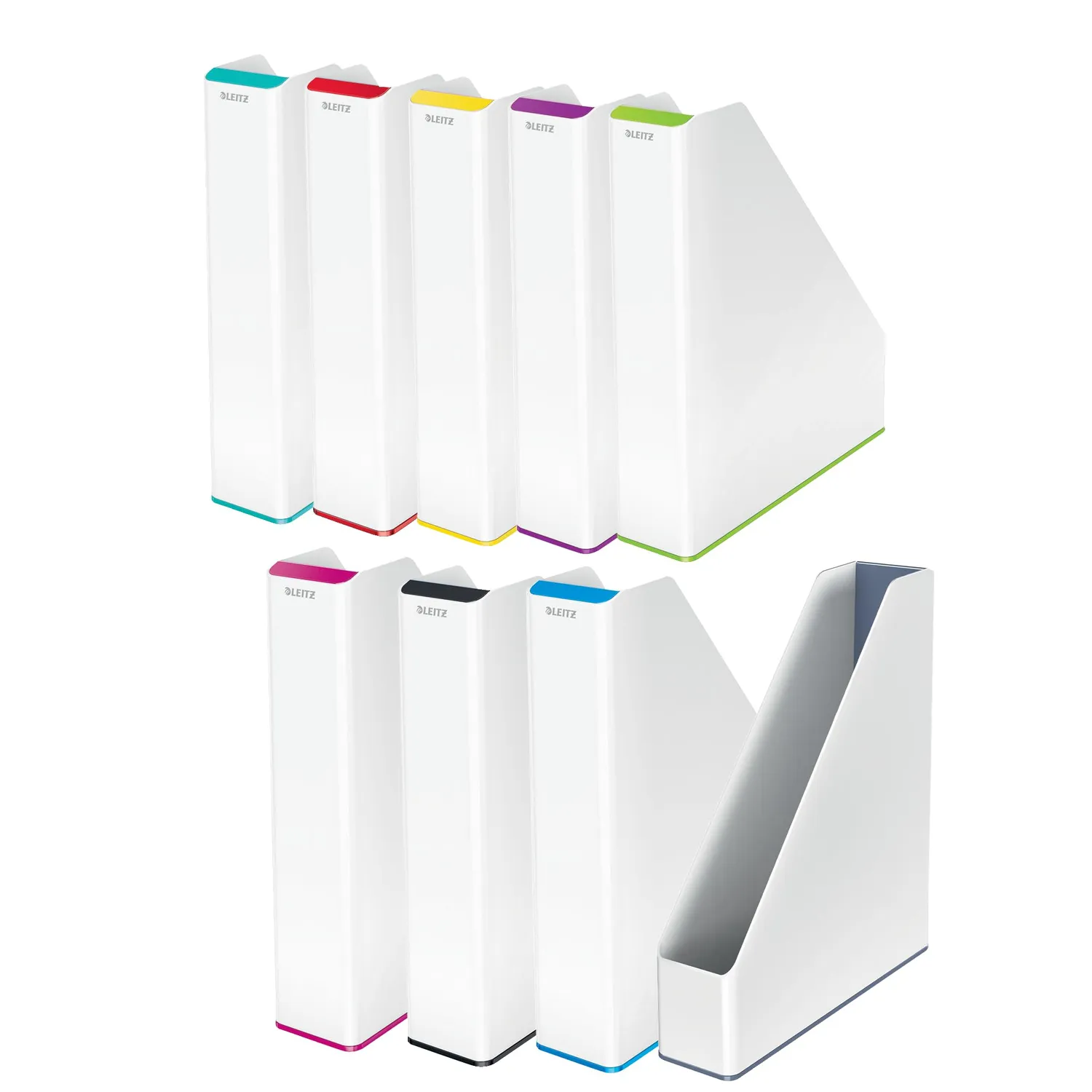 Leitz Ergo WOW Portariviste Dual Color Acquamarina da scrivania