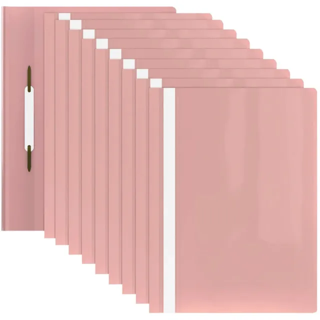ACROPAQ Cartelline con Aletta A4 Rosa Pastello Naturale 10 Pezzi