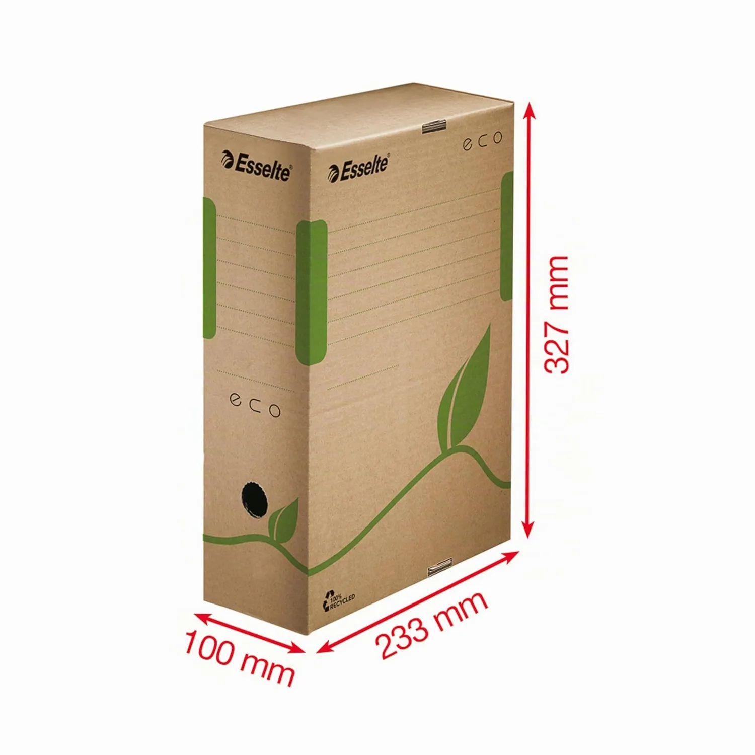 Esselte Ecobox Scatola Archivio A4 Dorso 10cm 25 Pezzi Cartone