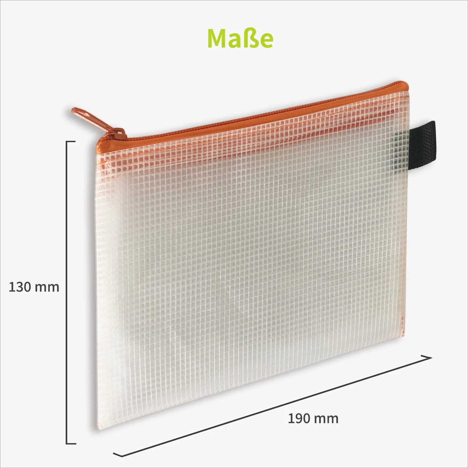 ACROPAQ Buste Portadocumenti Zip 13x19cm 5 pezzi Arancioni