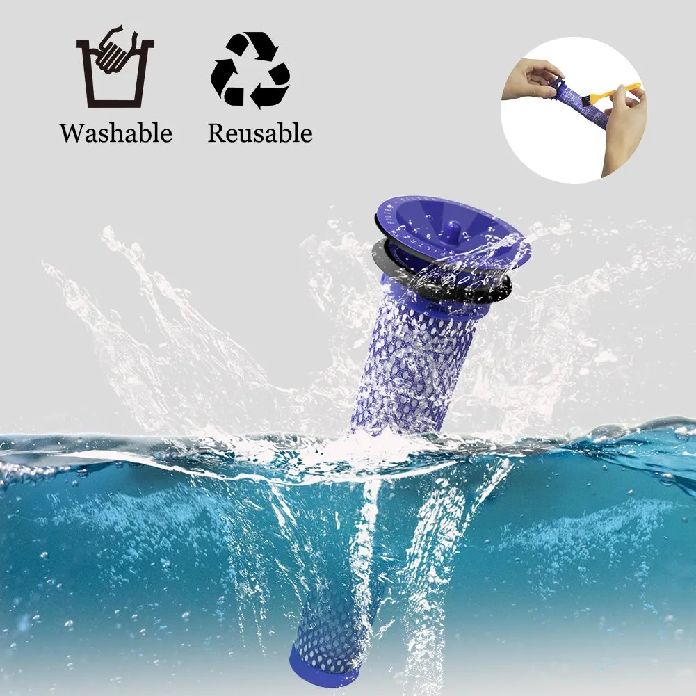ABClife filtro aspirapolvere Dyson V6 V7 V8 lavabile 3 pezzi