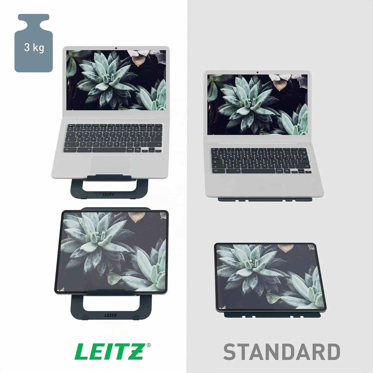 Leitz Ergo SlimLift 63460089 supporto laptop alluminio grigio scuro