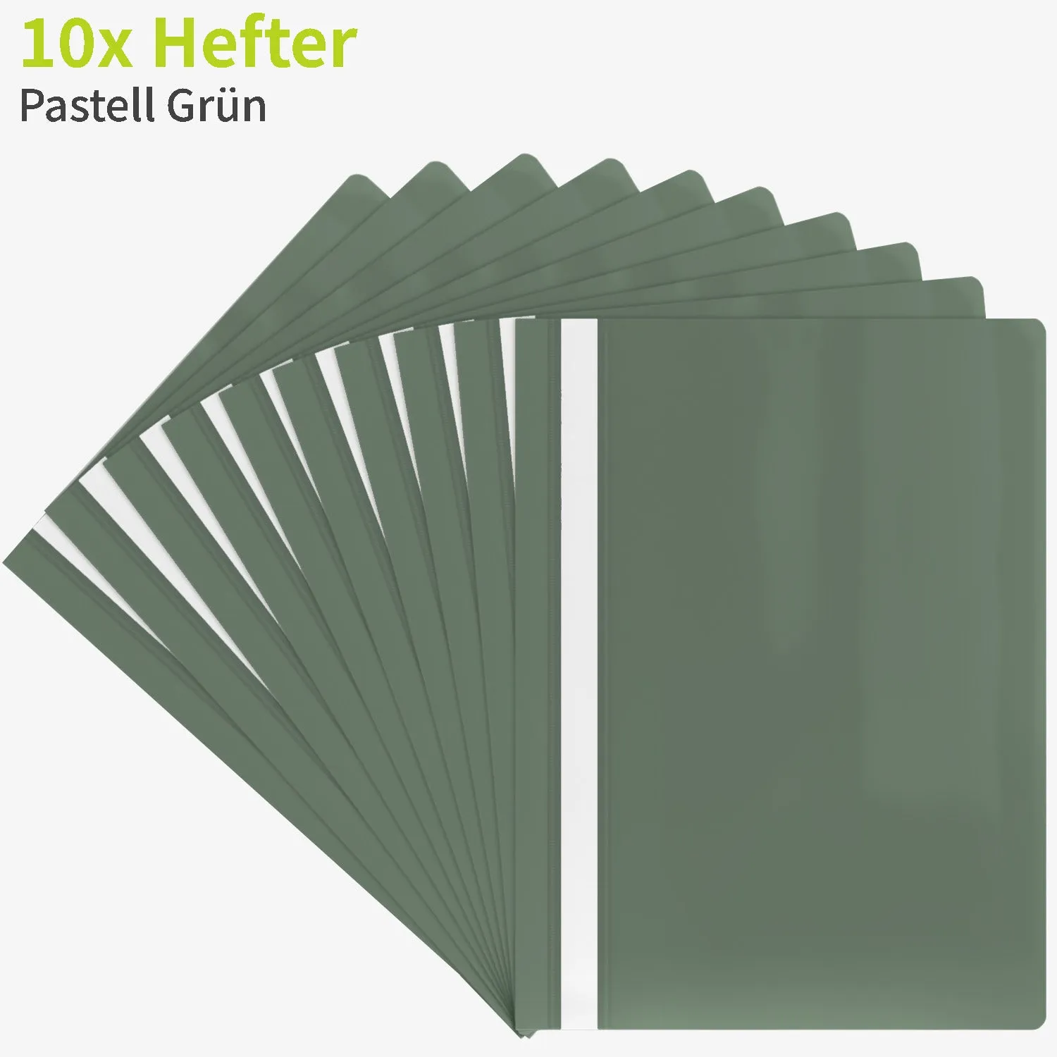ACROPAQ Cartelline A4 PP 10 pz verde pastello
