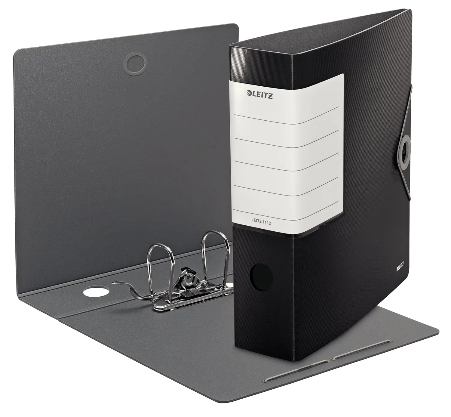 Leitz WOW 11120095 Registratore a Leva Commerciale Dorso 82 mm Nero
